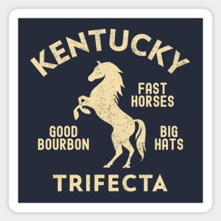 Kentucky Trifecta - Fast Horses, Big Hats, & Good Bourbon Sticker